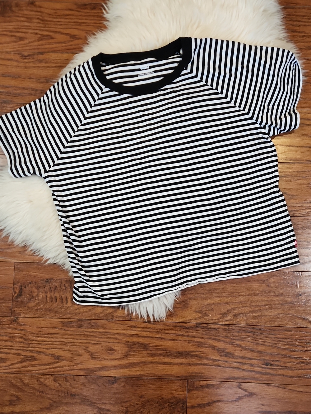 Levis Striped Ringer Boxy Tee